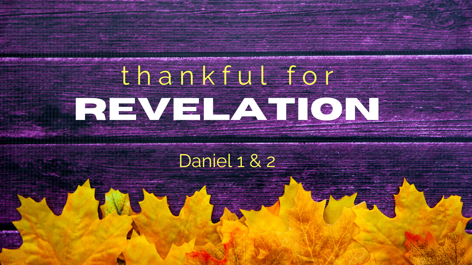 Thankful for Revelation