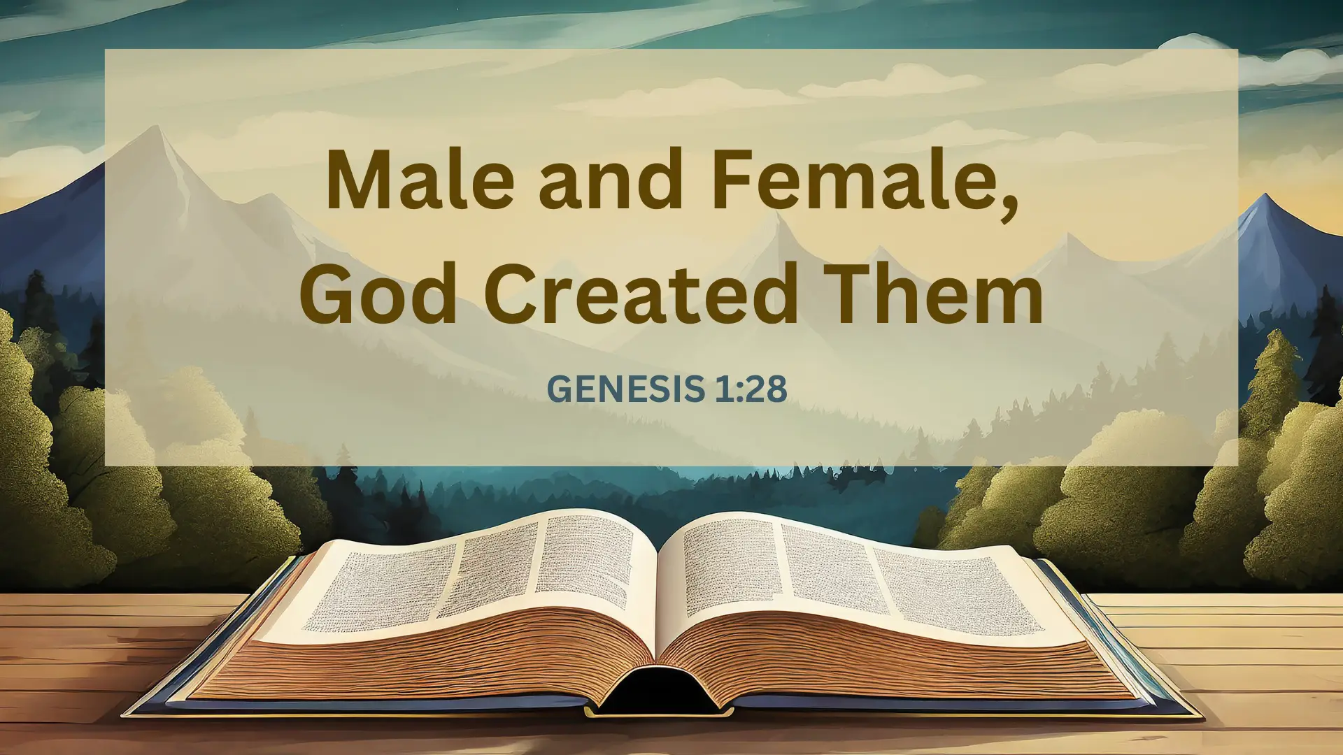 Male and Female, God Created Them